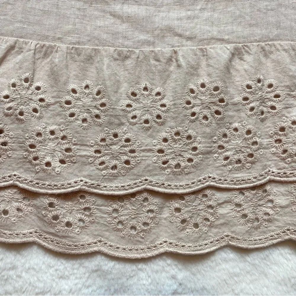 Terzo Millenio Made In Italy Blush Pink Linen Top Size Medium - Picture 7 of 10